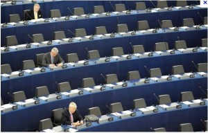 European Parliament in session. These photos must be circulated… time and again and again.. ... PRODUCTIVITY AT THE EUROPEAN PARLIAMENT… THEIR SALARIES ARE  12,000 EUROS A MONTH  !
